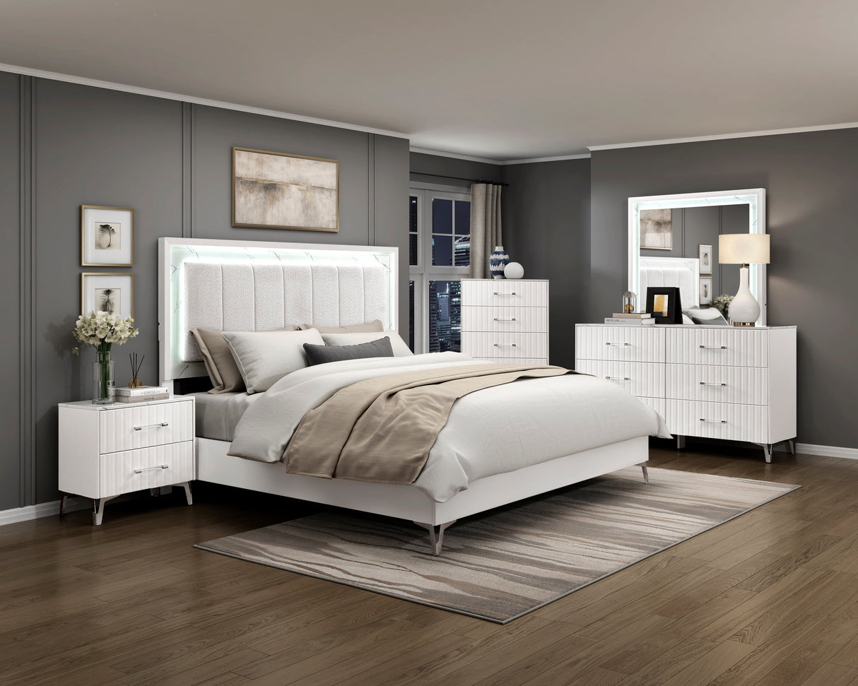 Ripple White Dresser by Homelegance at Eve Furniture