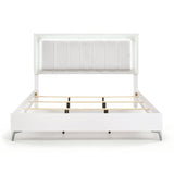 Ripple White Eastern King Bed by Homelegance at Eve Furniture