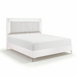Ripple White Eastern King Bed by Homelegance at Eve Furniture