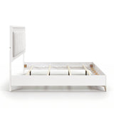 Ripple White Eastern King Led Panel Bed by Homelegance at Eve Furniture