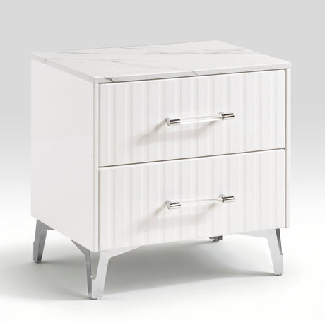 Ripple White Led Panel Bedroom Set by Homelegance at Eve Furniture