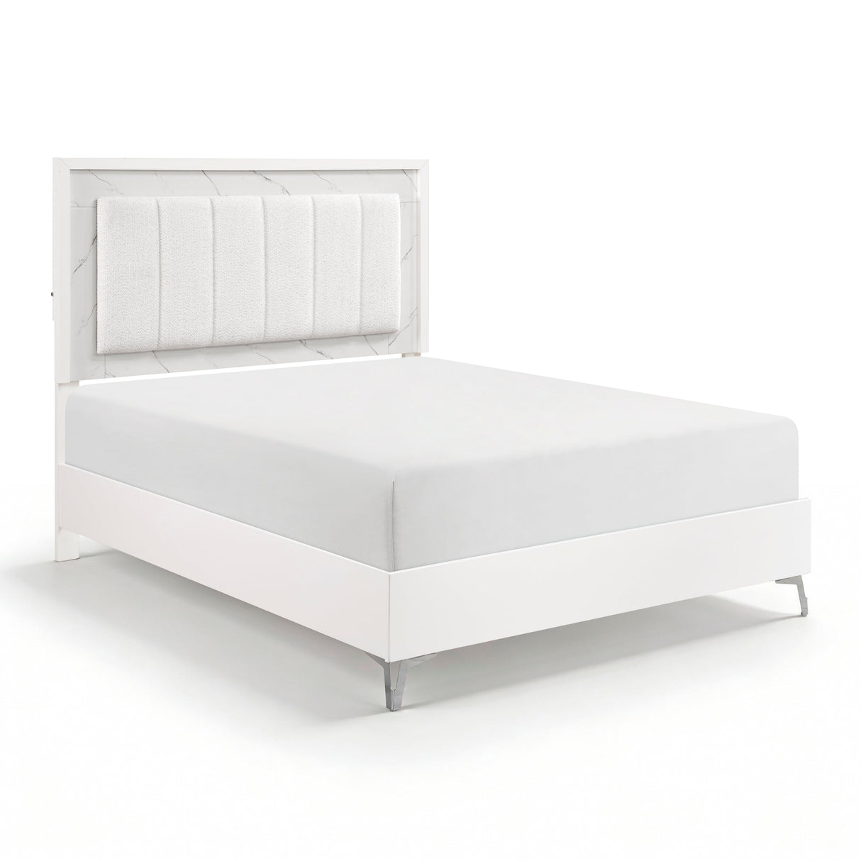 Ripple White Led Panel Bedroom Set by Homelegance at Eve Furniture