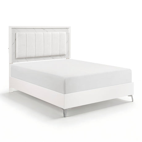 Ripple White Led Panel Bedroom Set by Homelegance at Eve Furniture