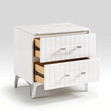 Ripple White Night Stand by Homelegance at Eve Furniture