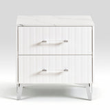 Ripple White Night Stand by Homelegance at Eve Furniture