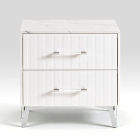 Ripple White Night Stand by Homelegance at Eve Furniture