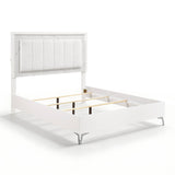 Ripple White Queen Led Panel Bed by Homelegance at Eve Furniture