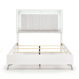 Ripple White Queen Led Panel Bed by Homelegance at Eve Furniture