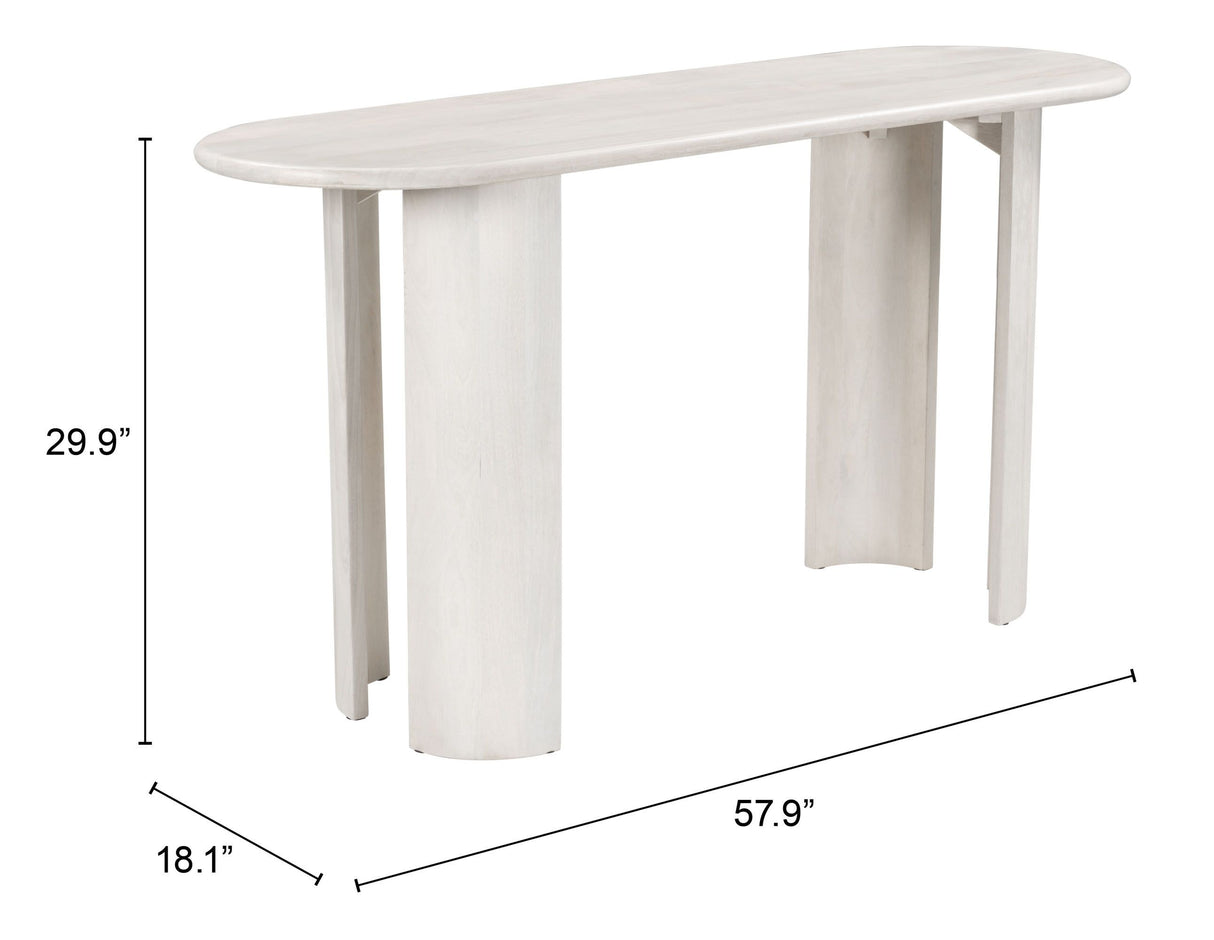 Risan Console Table Whitewashed by Zuomod at Eve Furniture
