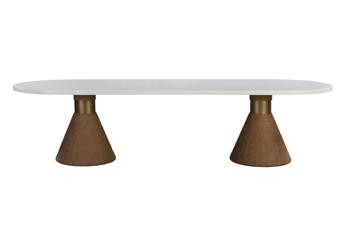 Rishi Rope 120" Oval Dining Table by TOV Furniture at Eve Furniture