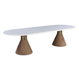 Rishi Rope 120" Oval Dining Table by TOV Furniture at Eve Furniture