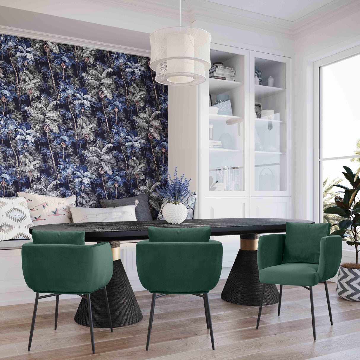 Rishi Rope 120" Oval Dining Table by TOV Furniture at Eve Furniture