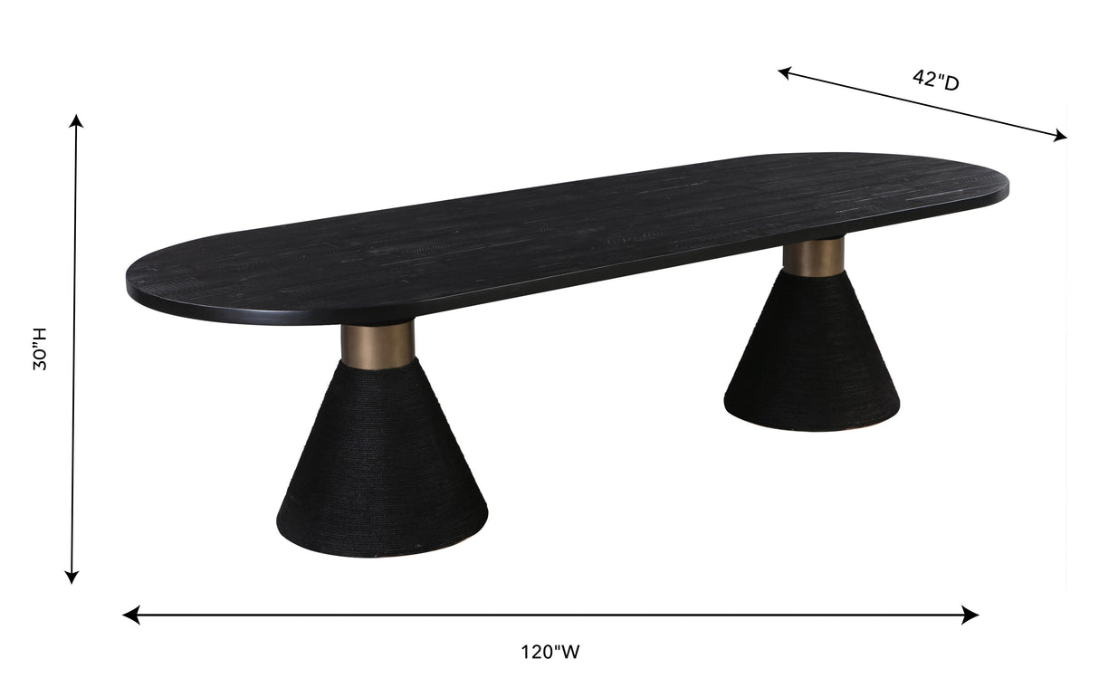 Rishi Rope 120" Oval Dining Table by TOV Furniture at Eve Furniture