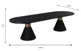 Rishi Rope 120" Oval Dining Table by TOV Furniture at Eve Furniture