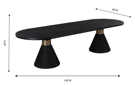 Rishi Rope 120" Oval Dining Table by TOV Furniture at Eve Furniture