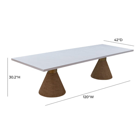 Rishi Rope 120" Rectangular Dining Table by TOV Furniture at Eve Furniture