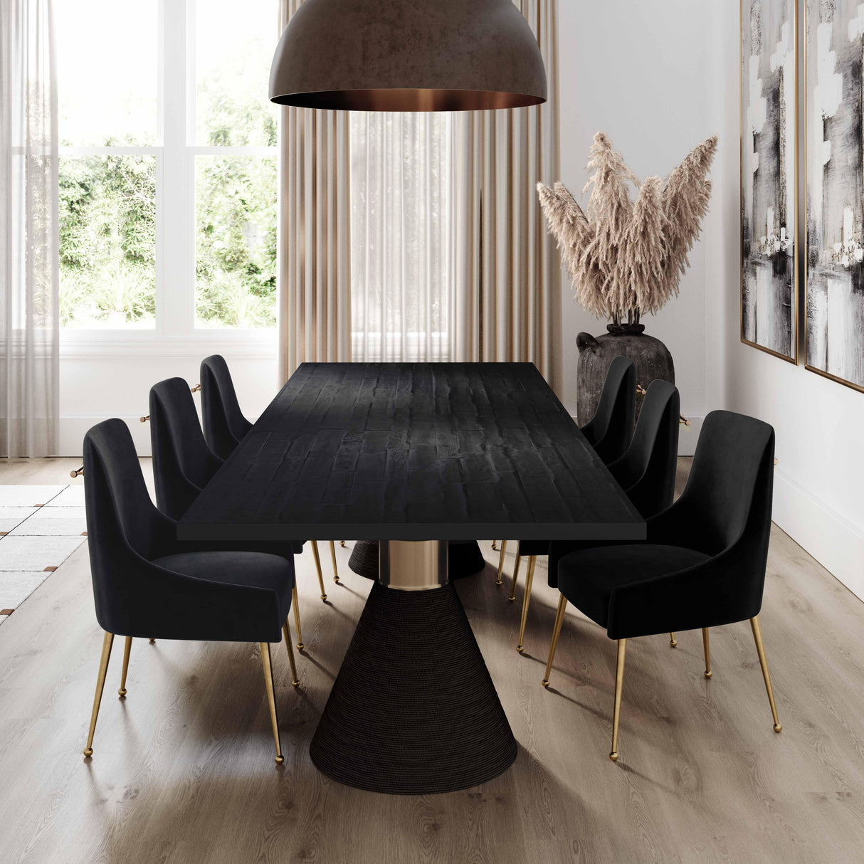 Rishi Rope 120" Rectangular Dining Table by TOV Furniture at Eve Furniture