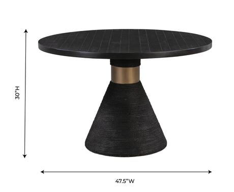 Rishi Rope 48" Round Dining Table by TOV Furniture at Eve Furniture