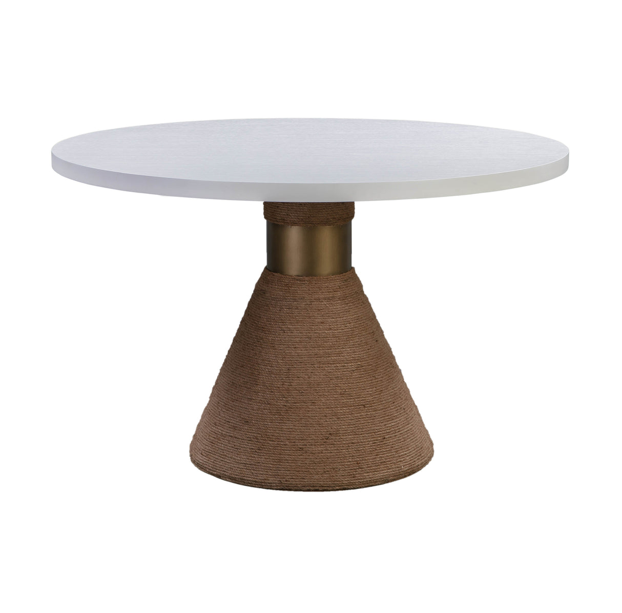 Rishi Rope 48" Round Dining Table by TOV Furniture at Eve Furniture