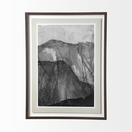 Rising Ridge I by Mercana Studio a Hand Embellished Textured Framed Art Print Matted under Glass by Mercana at Eve Furniture