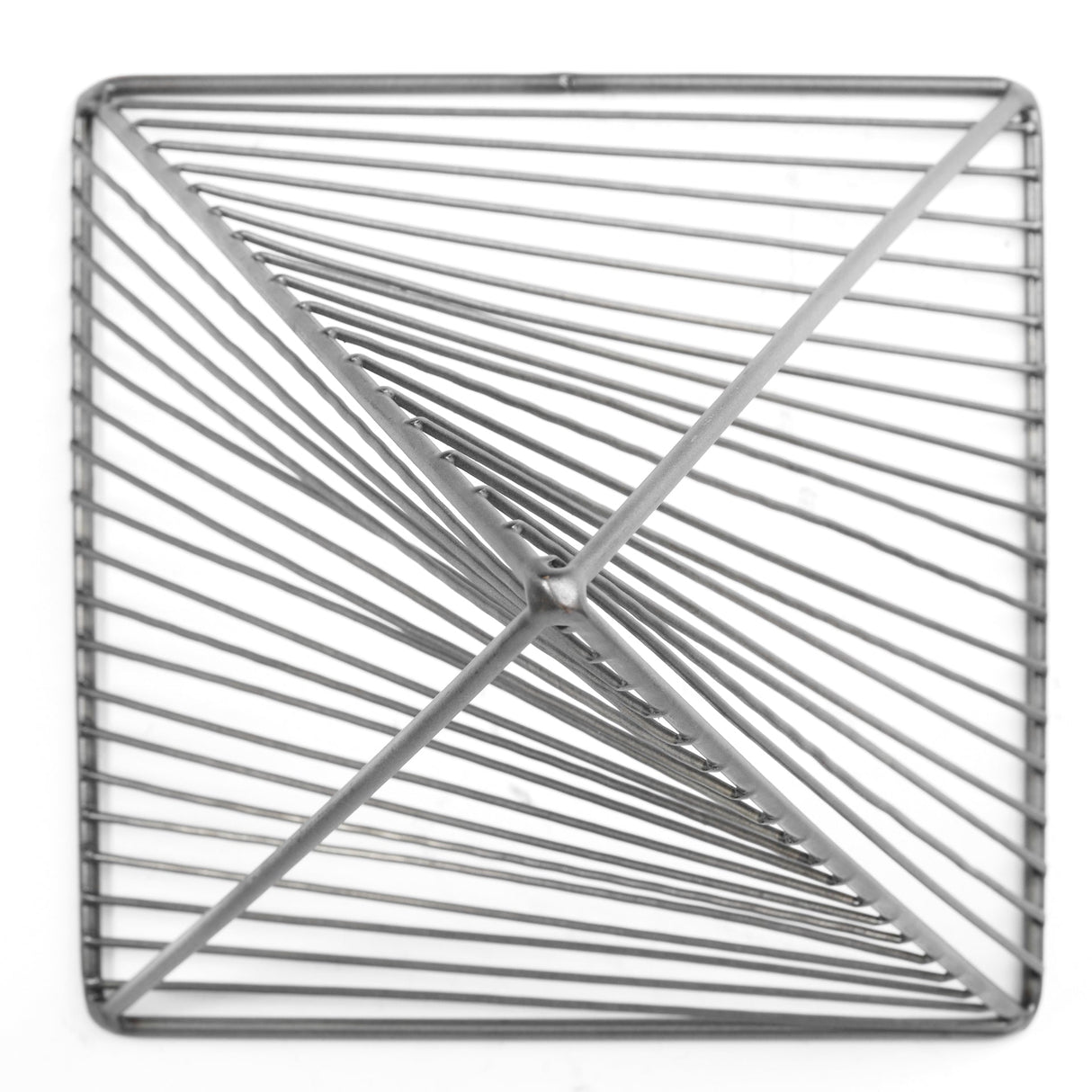 Risley 8L x 8W Gray Metal Triangular Decorative Object by Mercana at Eve Furniture