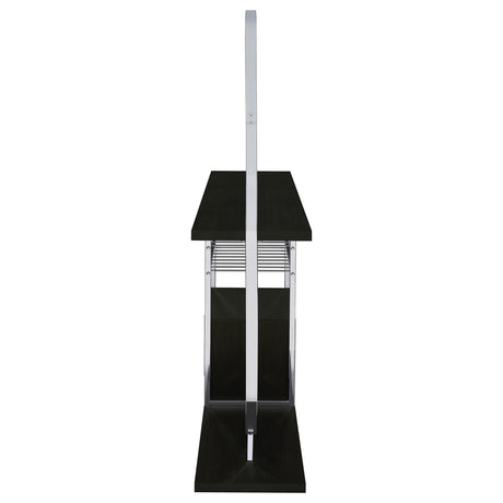 Risley Dark Charcoal 2-door Circular LED Home Bar with Wine Storage by Coaster at Eve Furniture