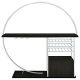 Risley Dark Charcoal 2-door Circular LED Home Bar with Wine Storage by Coaster at Eve Furniture