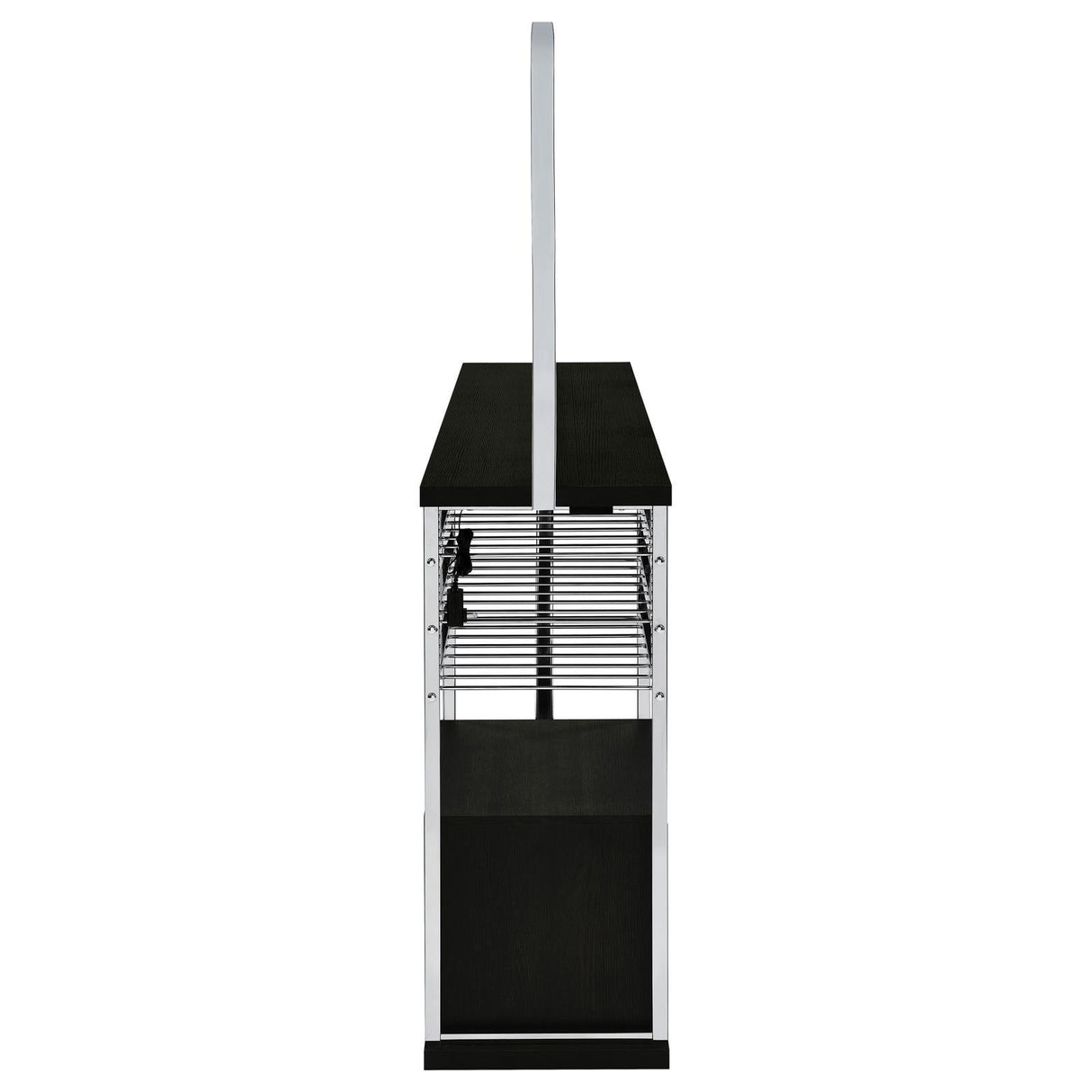 Risley Dark Charcoal 2-door Circular LED Home Bar with Wine Storage by Coaster at Eve Furniture