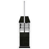 Risley Dark Charcoal 2-door Circular LED Home Bar with Wine Storage by Coaster at Eve Furniture