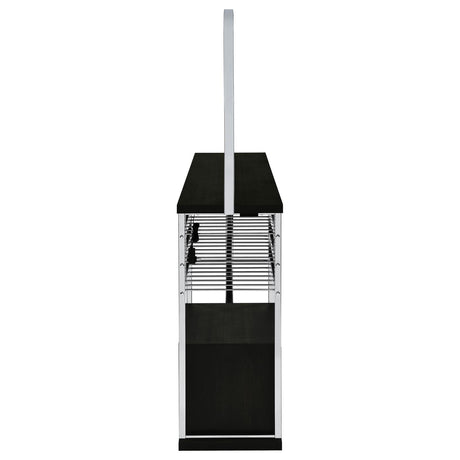 Risley Dark Charcoal 2-door Circular LED Home Bar with Wine Storage by Coaster at Eve Furniture