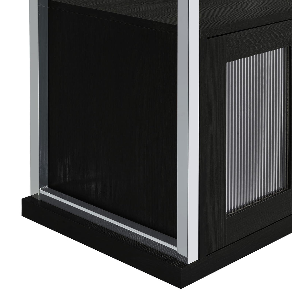 Risley Dark Charcoal 2-door Circular LED Home Bar with Wine Storage by Coaster at Eve Furniture