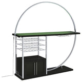 Risley Dark Charcoal 2-door Circular LED Home Bar with Wine Storage by Coaster at Eve Furniture