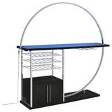 Risley Dark Charcoal 2-door Circular LED Home Bar with Wine Storage by Coaster at Eve Furniture