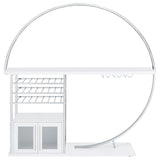 Risley White High Gloss 2-door Circular LED Home Bar with Wine Storage by Coaster at Eve Furniture