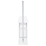 Risley White High Gloss 2-door Circular LED Home Bar with Wine Storage by Coaster at Eve Furniture