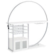 Risley White High Gloss 2-door Circular LED Home Bar with Wine Storage by Coaster at Eve Furniture
