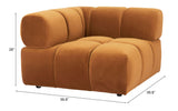 Rist Corner Chair Brown by Zuomod at Eve Furniture