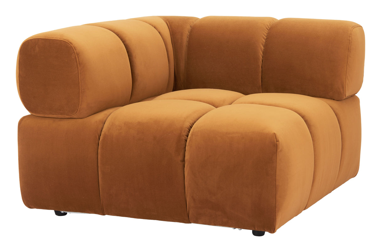 Rist Corner Chair Brown by Zuomod at Eve Furniture