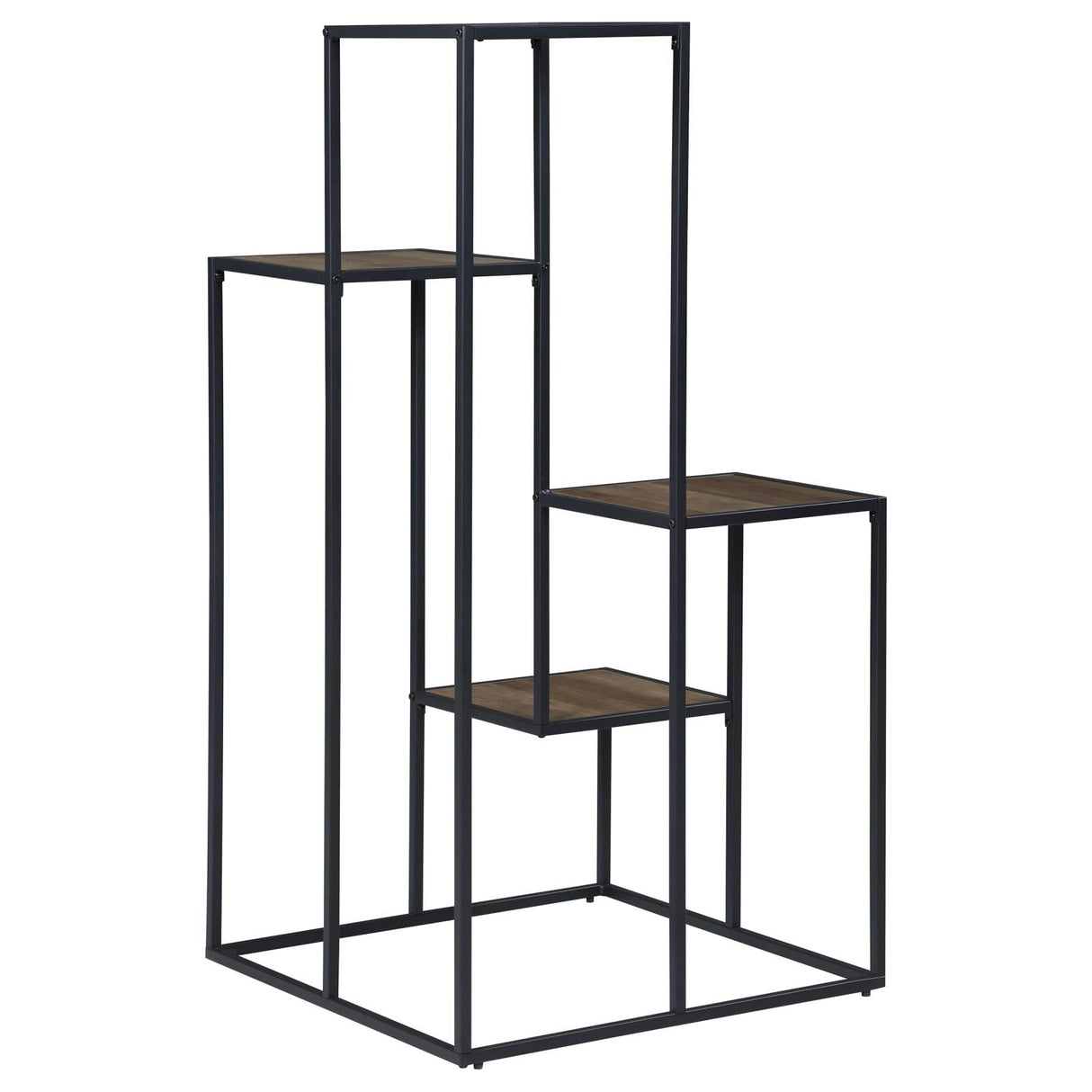 Rito Rustic Brown/Black 4-Tier Display Shelf