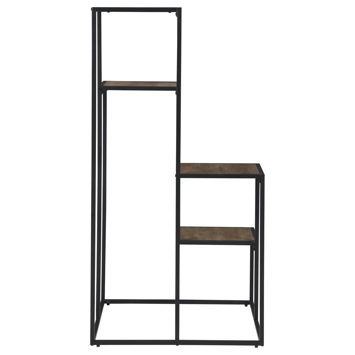 Rito Rustic Brown/Black 4-Tier Display Shelf by Coaster at Eve Furniture