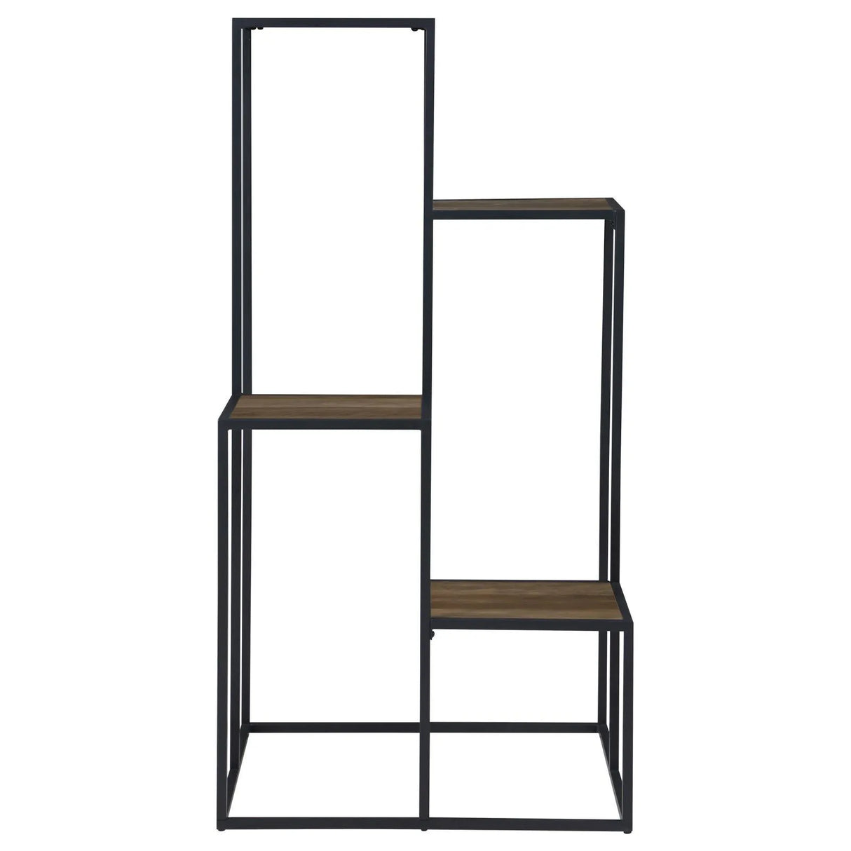 Rito Rustic Brown/Black 4-Tier Display Shelf by Coaster at Eve Furniture