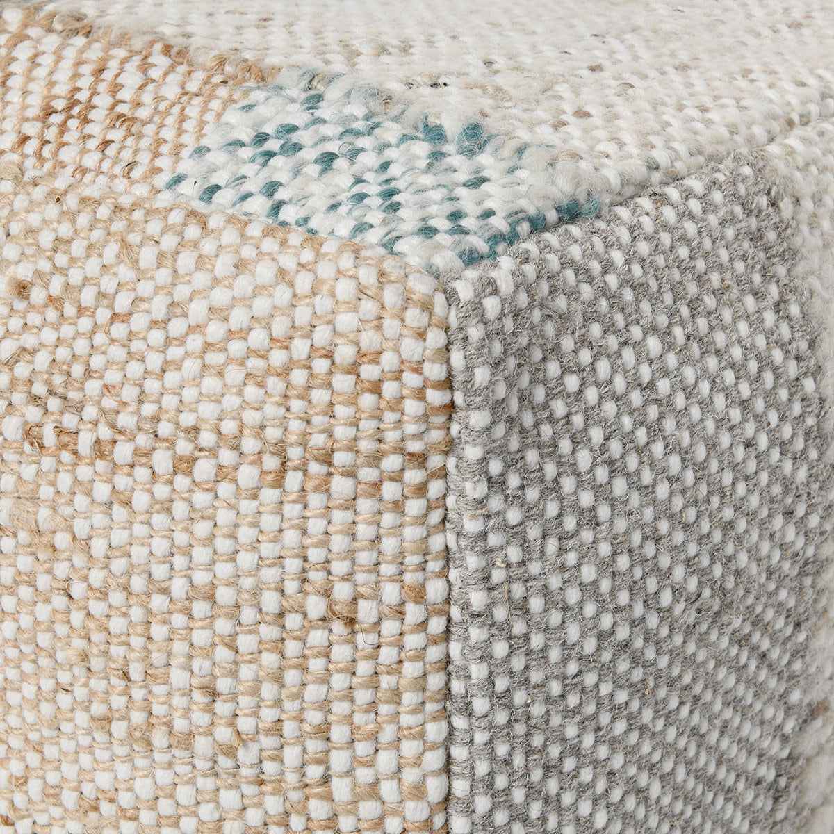 Ritsa Multi 18x18x14 Pouf by Classic Home at Eve Furniture