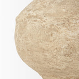 Ritu Large Beige Paper Mache Pot Vase by Mercana at Eve Furniture