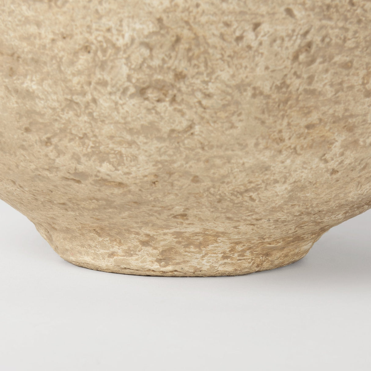 Ritu Large Beige Paper Mache Pot Vase by Mercana at Eve Furniture