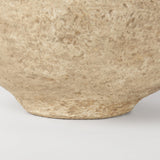 Ritu Large Beige Paper Mache Pot Vase by Mercana at Eve Furniture