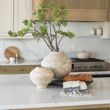 Ritu Small Beige Paper Mache Pot Vase by Mercana at Eve Furniture