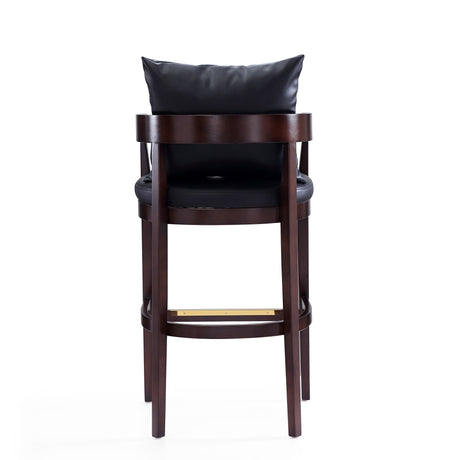 Ritz Barstool in Black and Dark Walnut by Manhattan Comfort at Eve Furniture