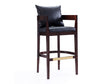 Ritz Barstool in Black and Dark Walnut by Manhattan Comfort at Eve Furniture
