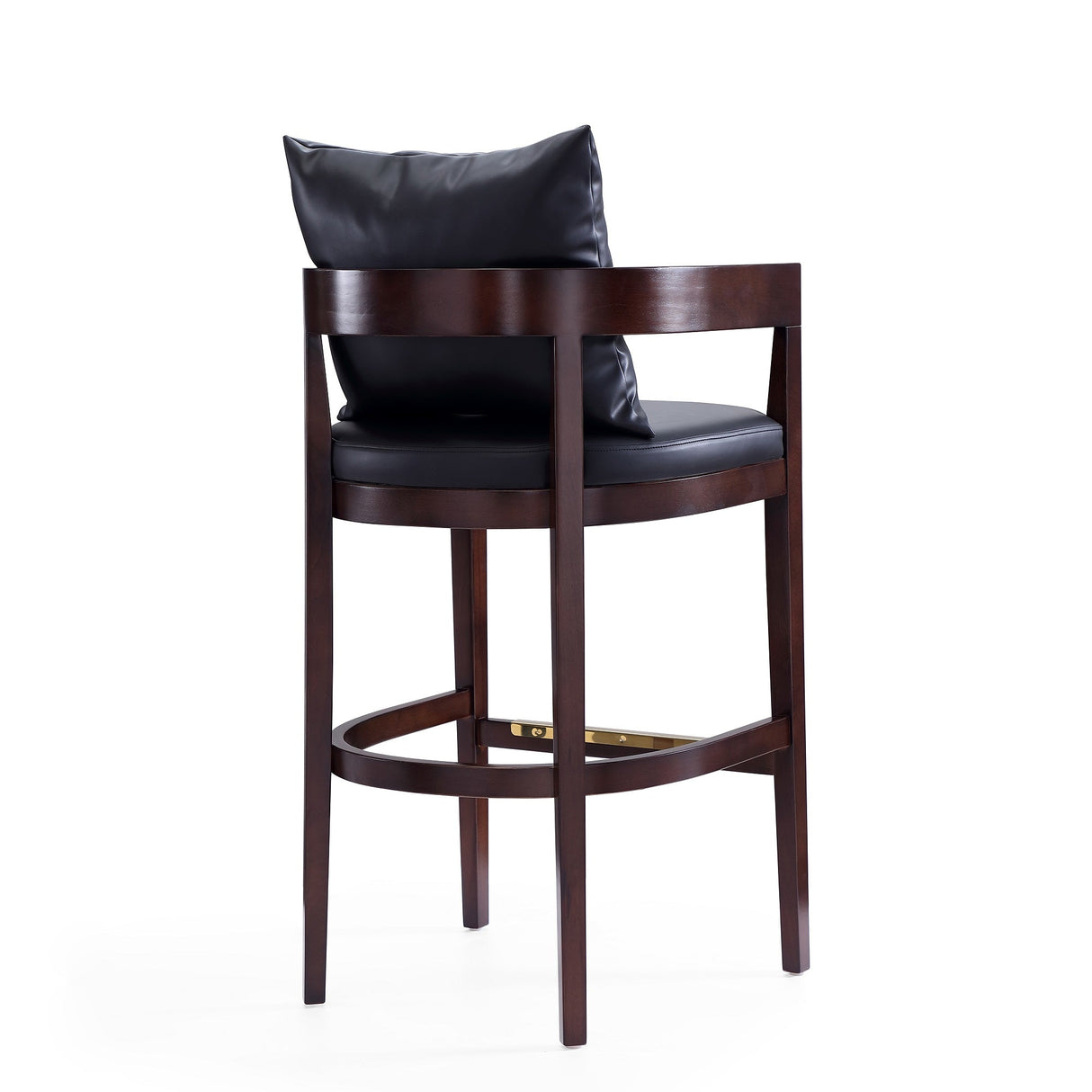 Ritz Barstool in Black and Dark Walnut (set of 2) by Manhattan Comfort at Eve Furniture
