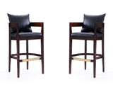 Ritz Barstool in Black and Dark Walnut (set of 2) by Manhattan Comfort at Eve Furniture